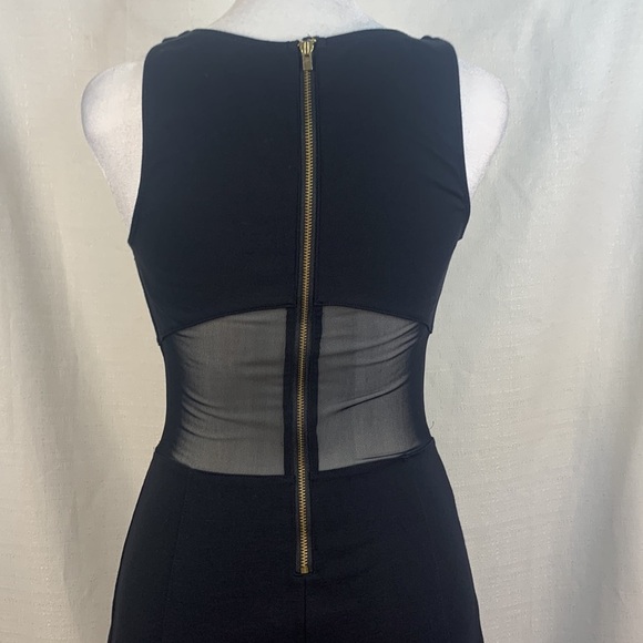 Express Black Bodycon Dress with Mesh Cut Outs - Picture 10 of 14